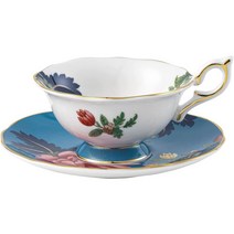 웨지우드 Sapphire 티세트 플로렌틴 찻잔 퀸즈웨어 르네상스 옐로우리본 유럽내수용