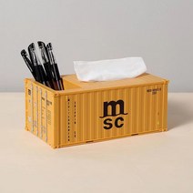 카고박스 Maritimo-펜 홀더 미니 컨테이너 20 피트 선박 명함 케이스 화물 티슈, 한개옵션1, 12 MSC