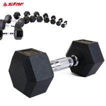 스타 고무육각아령, 10kg, 1개