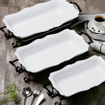 레이스 오븐 세라믹 밧드 소 트레이 라자냐 그릇 접시 오븐용 뷔페 파티 그라탕