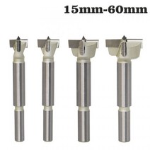 1pcs 15mm-60mm forstner 팁 목공 도구 구멍 톱 커터 힌지 보링 드릴 비트 라운드 생크 텅스텐 카바이드 커터, 38mm