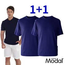 발렌티노크리스티 40수 모달 라운드 반팔티셔츠 1+1