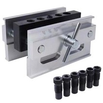 튼튼한 셀프 센터링 도웰링 지그 키트 수직 펀처 포켓 홀 미터법/인치 드릴 가이드 목공 도구, [02] A, 02 A