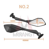 가와사키 닌자 300 Ex300 닌자 400 닌자 250sl ZX-6R ZX636 ZX6R 용 레이싱 오토바이 미러 스포츠 자전거, One Color_One Size, 01 LONG