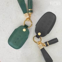 더넥스트스파크 푸에블로 가죽 스마트 키케이스 키홀더, CVL-01 핑크 실버, 가죽태슬X