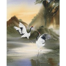 우드 직소퍼즐 두루미 부귀 건강운 들어오는 장수 건강 재물 풍수 학 일러스트 조각퍼즐 300/500/1000조각 집중력향상 집콕취미 선물용 스트레스 해소 소품, 학 퍼즐18호, 1000