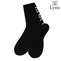 링스골프 남성 발목 로고 중목 L11A1SC703_BK, FREE