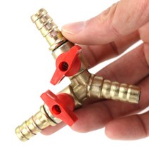 Y형 밸브 커넥터 가스 어댑터 파이프 조인트 물 분배기 매뉴얼밸브, 단품