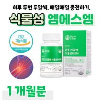 식물성 엠에스엠 관절 연골 엔 MSM 초록 홍합 초록입홍합 보스웰리아 글루코사민 상어 연골 식 약 처 인정 무릅 손목 건강 도움 홈쇼핑 프리미엄 영양제 성분 가격 효능 밸런스 비교, 1개월분, 800mg x 120정