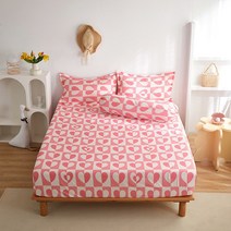라지킹침대 Winter Bed Cover Polyester Fitted Sheet King Queen Size Bedspread All-around Elastic Rubber Ba, [04] 200x220x25cm 1pcs, [11] 11