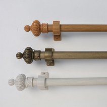 WCL 알루미늄 커튼봉 3단봉/ 4단봉/ 압축봉, 4단 우드