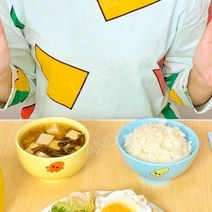 짱구 식기 세트 그릇 밥그릇 도자기 세라믹 식기 만화 애니메이션 선물세트 머그잔, 짱구는 못말려 - 노란 그릇 + 파란 그릇