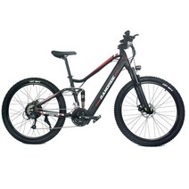 전기자전거 전기자전거렌탈 LAFLY-27.5 인치 전기 자전거 1000W 모터 48V 17AH 배터리 산악 eMTB 21 속도 E, 01 Black, 02 500W Motor