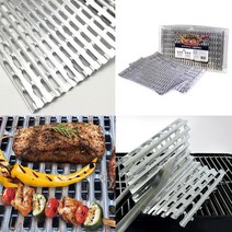 바베큐 그릴 라이너 10개 캠핑 숯불 일회용 석쇠 고기 불판 철망, 단품