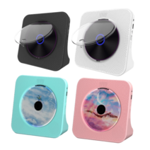 휴대용 무선 CD 플레이어 충전식 블루투스 오디오 시디 소형 레트로 미니 라디오 스피커 어학용, 블랙