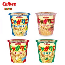 일본 calbee 가루비 쟈가리코 과자 4개 세트 쟈가버터 치즈 사라다 명란타라코버터