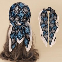 사각 물결선 미니스카프 가방손잡이스카프 스카프링 사각스카프 명품 패턴 미디엄 머플러