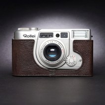 Rollei AFM35 카메라 가방 Fuji KLASSE W/S 가죽 케이스 소가죽 보호 케이스, 베이스[코코아 브라운]