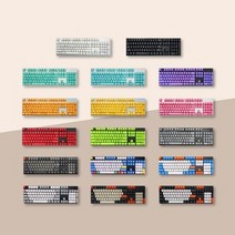 사오파오 105종 PBT OEM 컬러 키캡 분필 돌치 카본 푸딩 측각 무각 LED투과, A13 크림화이트 측각