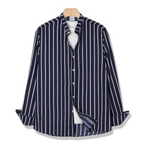 오마보이 남성용 노카라 버튼다운 C 줄지 L 남방