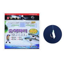 금호조침 숭어 전어 파티 전갱이 고등어 떡밥 묶음 어피 훌치기 낚시 바늘 카드 채비 세트, 1개