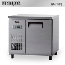 유니크 테이블 냉동고 900 올냉동 업소용 UDS-9FTAR, 내부스텐, 아날로그, 좌측