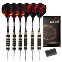 L.E.D STEP 다트 21g 6피스 스틸 팁 다트 알루미늄 샤프트 비행 전문 다트 팁 세트, darts 23G-6PC