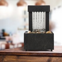 실내분수대 실내분수 미니 인테리어 인공폭포 연못분수 실내 물 분수 데스크탑 장식품 흐르는 물 홈 오피스 찻집 솜씨 장식, 없음