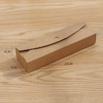 샌드위치 케이스 토스트 박스 포장 크래프트 종이 상자 쿠키 누가 골판지 재료 월병 선물 긴 컵 케이크, [01] 10pcs brown