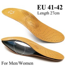 플랫 피트 용 가죽 정형 안창 아치 지원 정형 외과 신발 밑창 발 남성 여성 ox 다리 교정