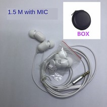3M 길이의 이어폰 헤드폰 가라오케 노래 마이크가 있는 슈퍼베이스 스테레오 금속 3.5mm 폰/전화 프로 MP4, 02 H3 1.5M WHITE