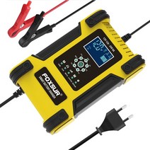 파워뱅크 캠핑 차박 대용량 자동차 트럭 배터리 충전기 12v 12a 24v 6a agm 젤 습식 리튬 lifepo4 용 범용 배터리 탈황기 유지 장치, 노란색 eu 플러그