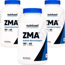 뉴트리코스트 ZMA 캡슐, 490mg, 3개