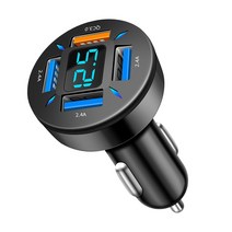 66W 자동 Ladegert Schnell Ladung Zigarette Leichter 어댑터 4 포트 USB A C Schnelle Lade Telefon ladegert f, 02 QC 1PC 66W