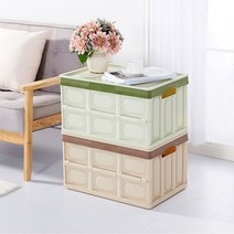 [624CONTAINER]접이식리빙박스캠핑폴딩트렁크정리함플라스틱수납포장훼손 반품불가, 쿠팡 리빙박스30L 베이지, 쿠팡 본상품선택