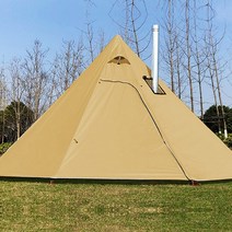 티피텐트 화목난로 텐트 동계 쉘터 백패킹 인디언 굴뚝 겨울 캠핑 백패킹 장박 3-4인용, 화목티피텐트