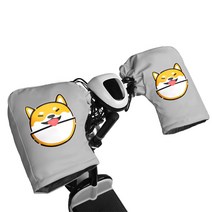 전동 킥보드 방한 방수 장갑 토시 스쿠터 전기 자전거 방한 겨울 핸드커버 겨울용품 항공배송, 그레이바이크커버-시바견
