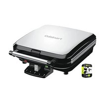 쿠진아트 Cusinart WAF150 4슬라이스 벨기 와플 메이커 스테인리스 스틸 번들