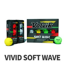 볼빅 NEW 비비드 소프트웨이브 무광 3피스 골프공, 비비드 웨이브 4컬러 혼합