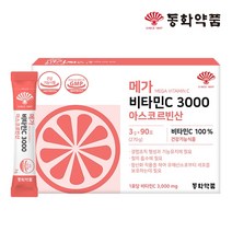 동화약품 메가 비타민C 3000 아스코르빈산 1박스 (90포), 단품, 1개