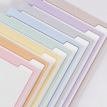 [톡톡] 레인보우컬러 그리드 노트패드 A4 떡메모지 / 50매/210x297mm / 1개입 / 140250