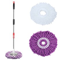 통돌이 고급형 스텐원판 회전밀대 1개 + 극세사 걸레 3개 세트, 고급형 스텐원판 회전밀대 1개+극세사 걸레 3개 세트