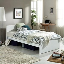 가구야 싱글 873 평상형 침대, 화이트