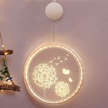 LED 장식 민들레 벽걸이 건전지 타입 무드등 간접조명