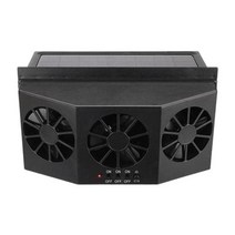 미니 환풍기 창문형 태양열 구동 자동차 쿨 팬 쿨러 air vent 라디에이터 car window air vent cool system triple 팬 쿨러 자동 환기, 블랙