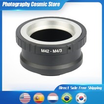 파나소닉 gf3 olympus e-p1 ep3 takumar m42 렌즈 및 마이크로 43 m43 마운트 사진 장비용 렌즈 어댑터 링 m42-m43, 검은색