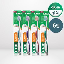 GUM 검 치과 써밋 플러스 부드러운 이중미세모 칫솔 505 6개입, 없음, 상세설명 참조
