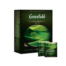 100 Count Flying Dragon Greenfield Flying Dragon Green Tea Collection Finely Selected Speciality T, 1