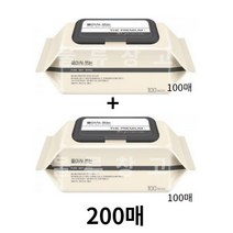 배냇짓 좋아서쓰는 더 프리미엄 아기물티슈 캡형, 10팩, 200매