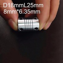 공압 부품 알루미늄 직경 18mm 길이 25mm 내경 3mm ~ 커플러 플렉시블 샤프트 커플링 인코딩 커넥터 CNC, 19 8x6.35mm